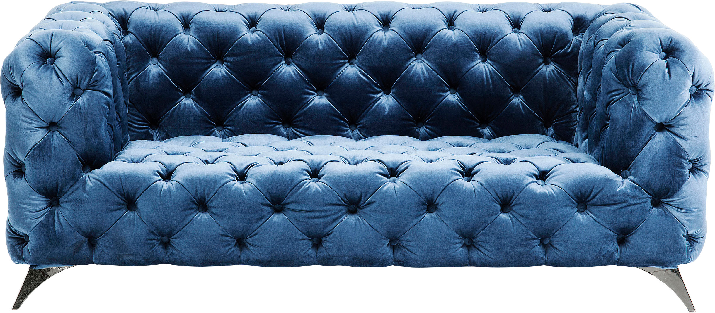 Sofa Look 180cm Velvet Blue