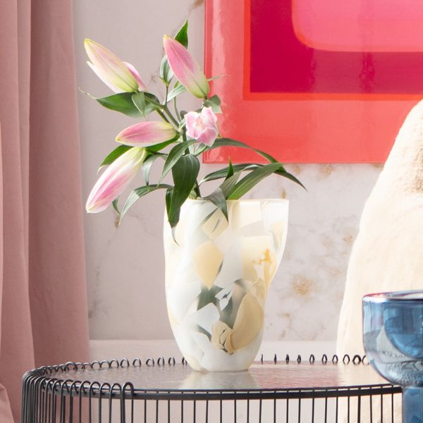 KARE 花瓶 ドナ ホワイト フラワーベース - 花瓶・フラワーベースの通販