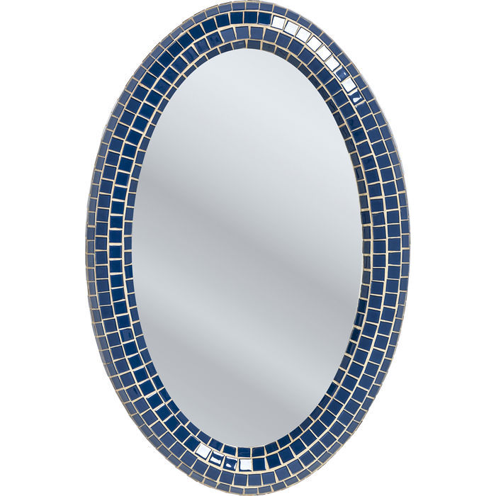 鏡です 廃番】Mirror Square Blue Oval 90x60cm - ミラー・鏡の通販 ｜【KARE