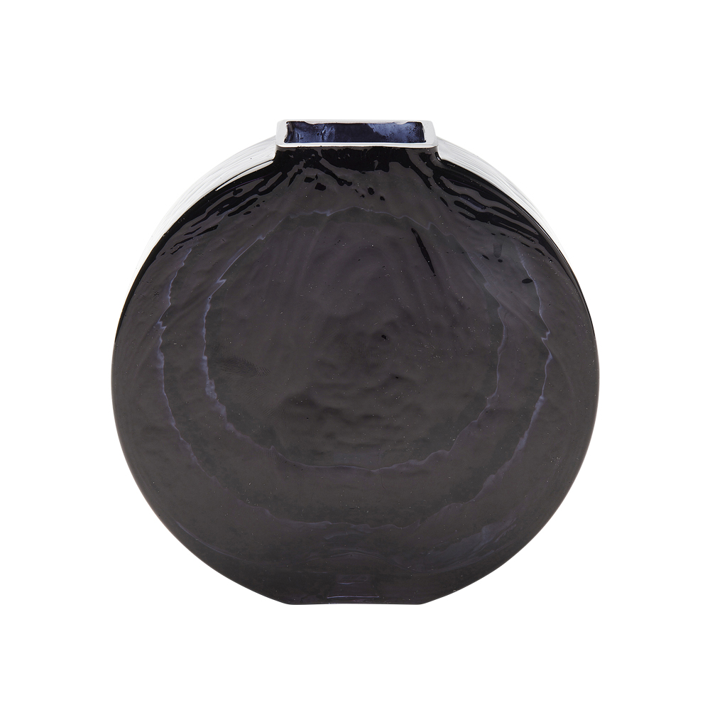 廃番】ラスベガス ディスク ブラック フラワーベース - 花瓶・フラワー