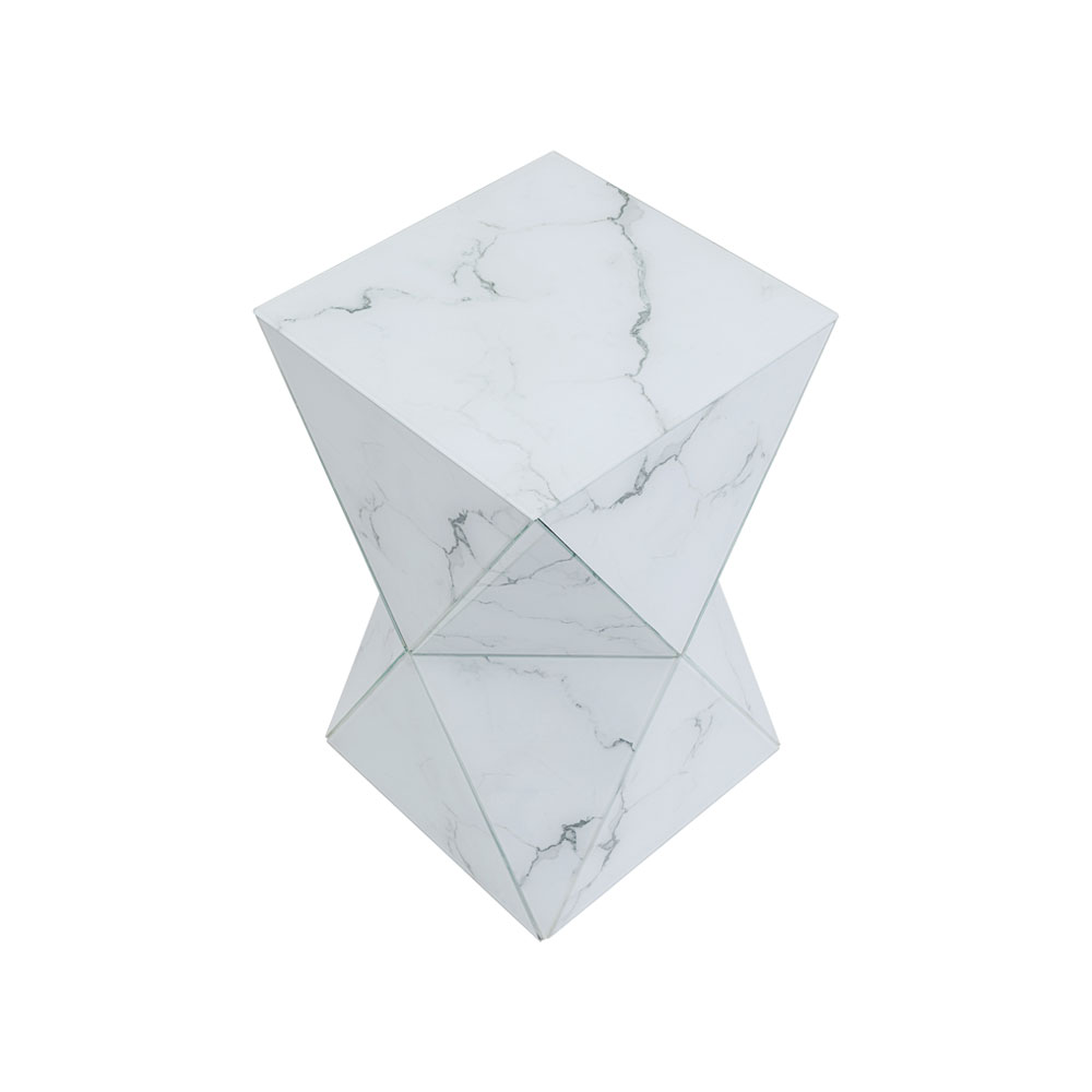 廃番】ラグジュアリー トライアングル マーブル サイドテーブル