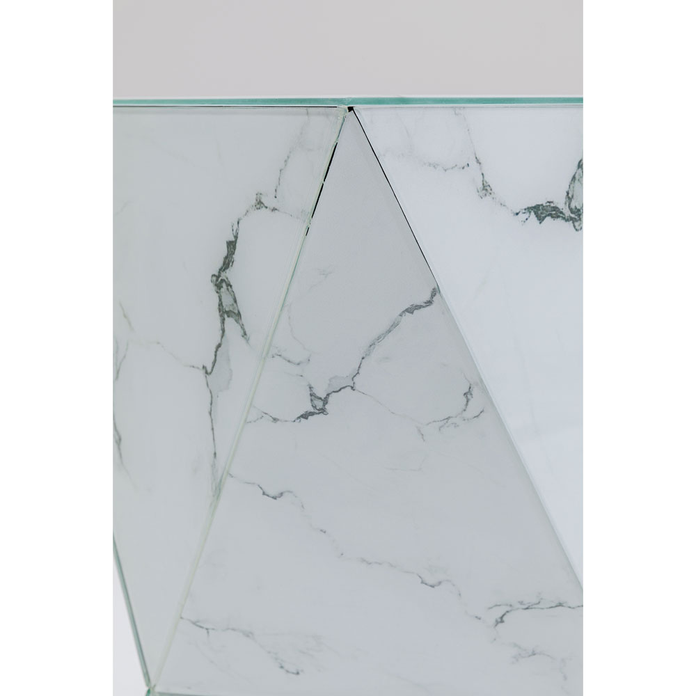 廃番】ラグジュアリー トライアングル マーブル サイドテーブル