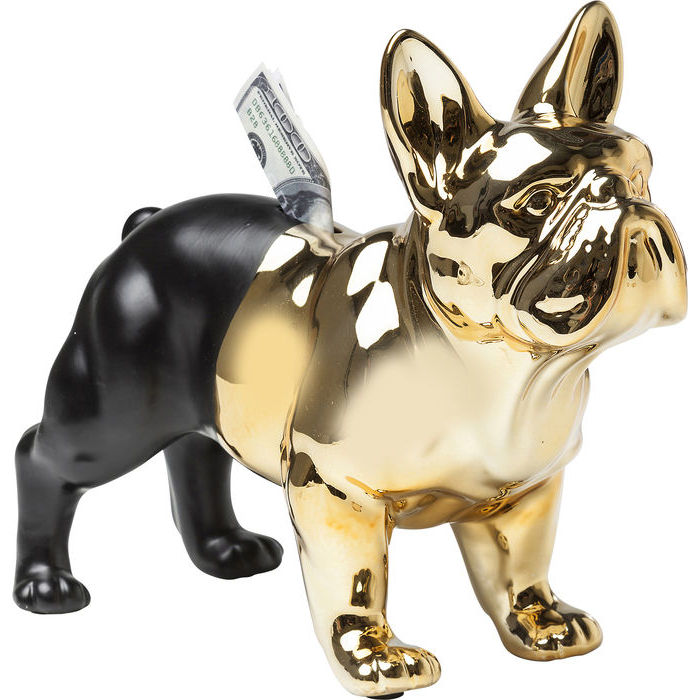 KARE 貯金箱 GOLD 犬 在庫切れ】Money Box Bulldog Gold-Black ｜【KARE】ドイツの家具