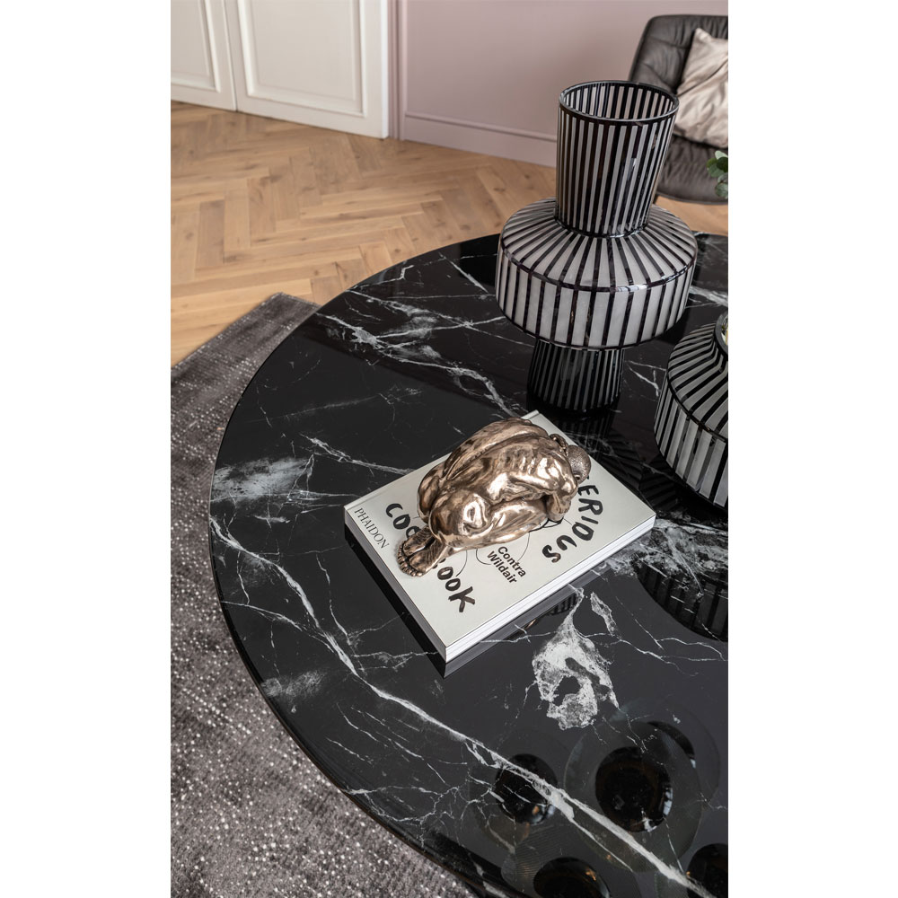 ソロ マーブルブラック O110cm テーブル ｜【KARE】ドイツの家具 
