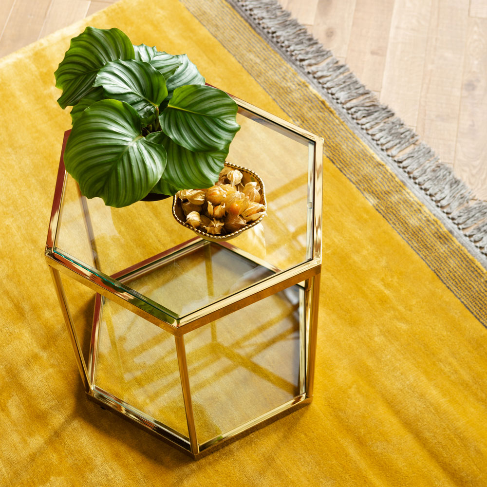 コーム ゴールド 55cm サイドテーブル - サイドテーブルの通販 