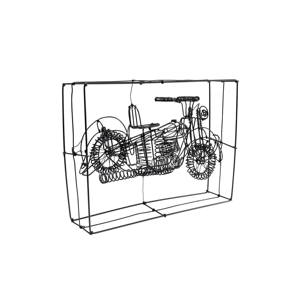 廃番】ワイヤーハーレーバイク デコオブジェ - オブジェ・置物の通販 