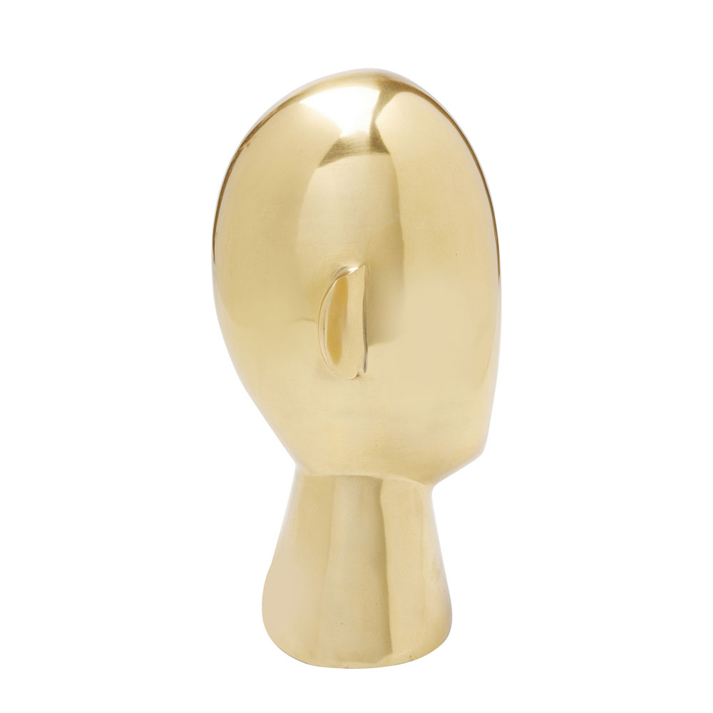 廃番】アブストラクトフェイス ゴールド 28cm デコオブジェ - オブジェ