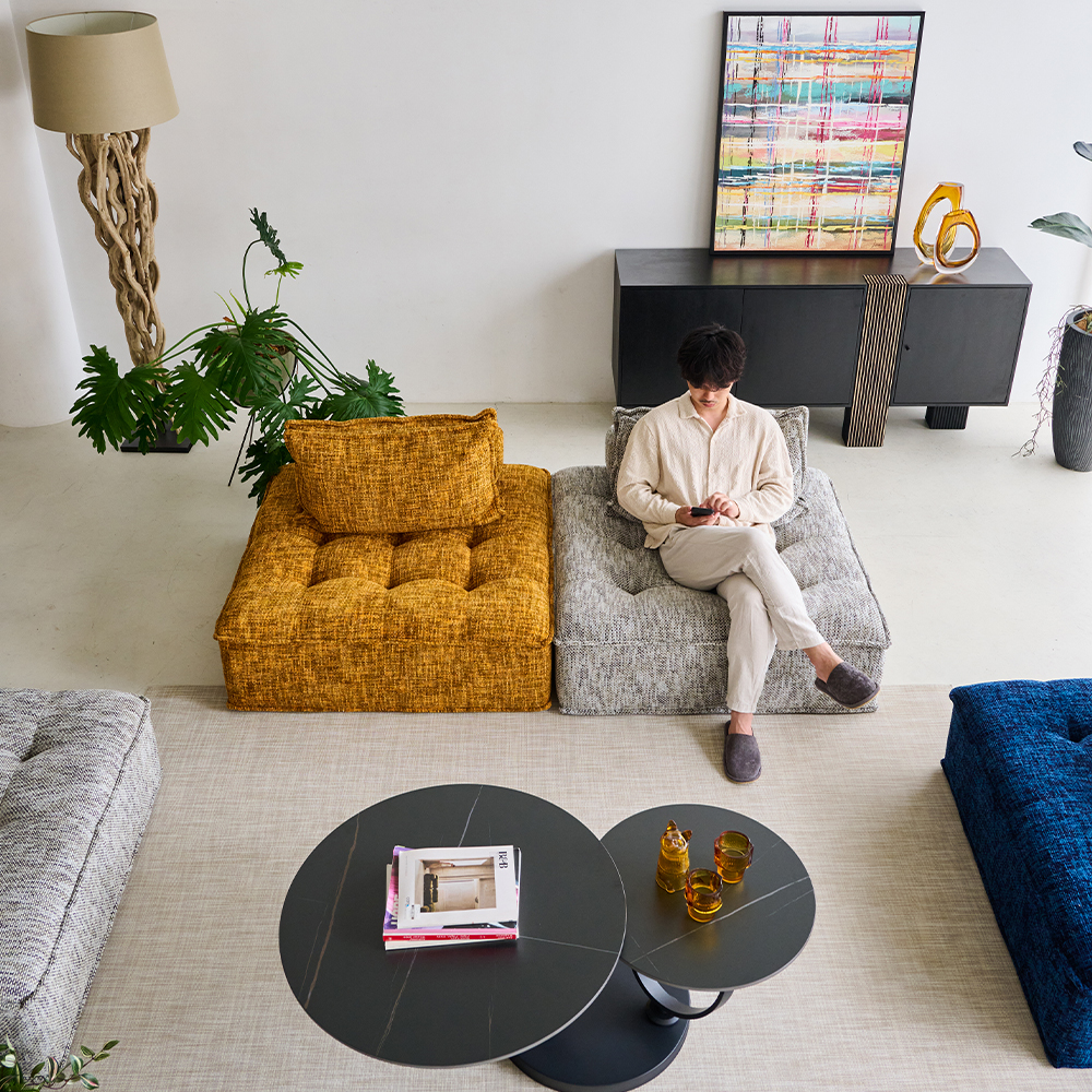 ポルトフィーノ エレメンツ ソファ オレンジ - L型ソファー