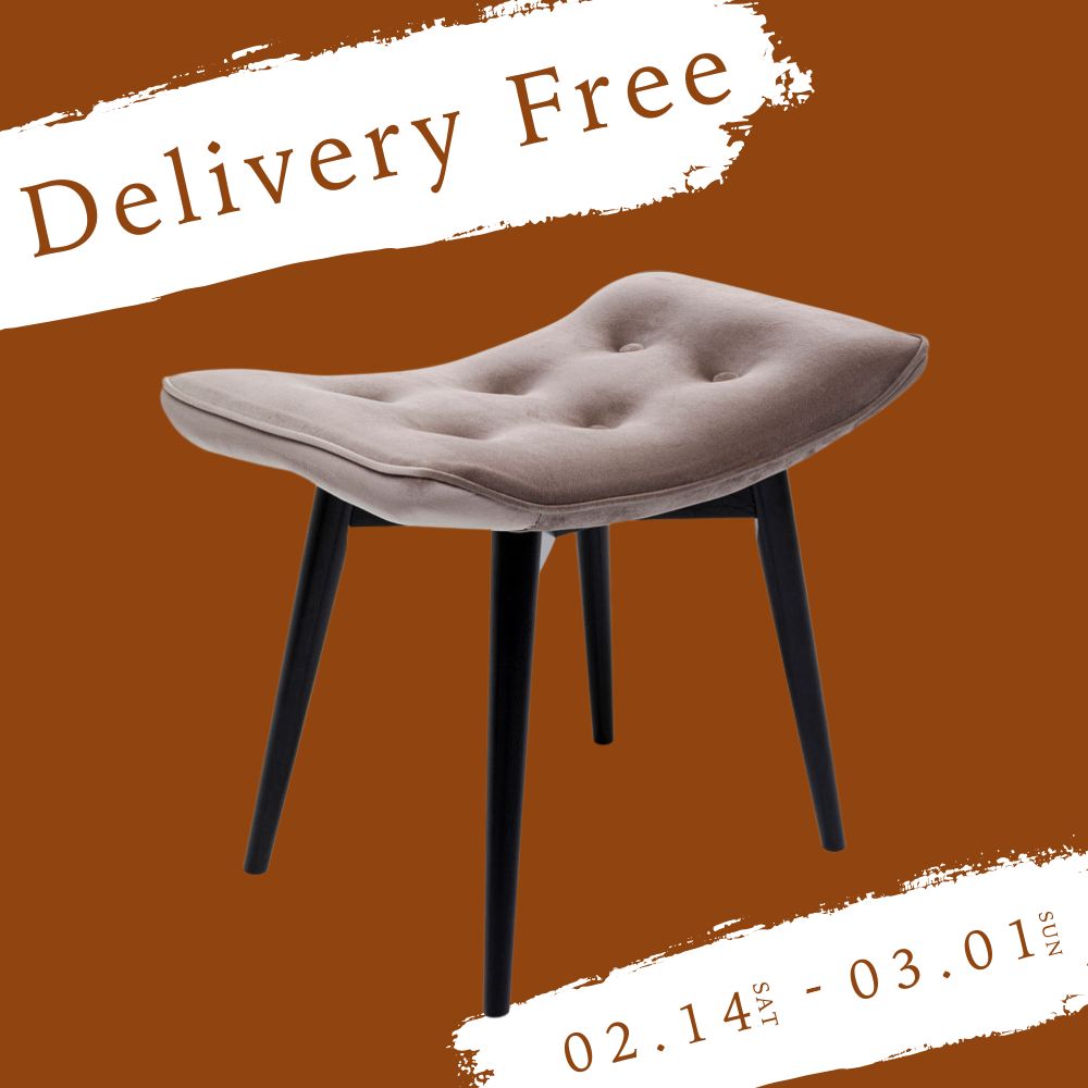 ブラックヴィッキー ベルベットグレー スツール - スツールの通販