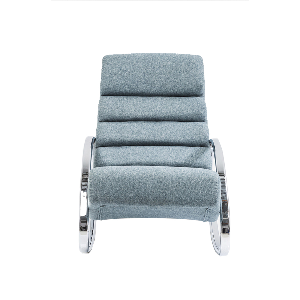 廃番】Rocking Chair Manhattan Fabric Blue - 1人掛けソファー