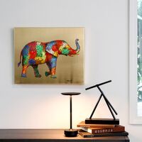 フラワーエレファント90x120cm タッチドピクチャー ｜【KARE】ドイツの